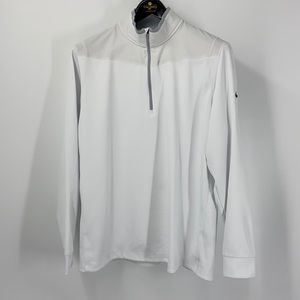 NIKE Golf 3/4 Zip Pullover White l Grey XL